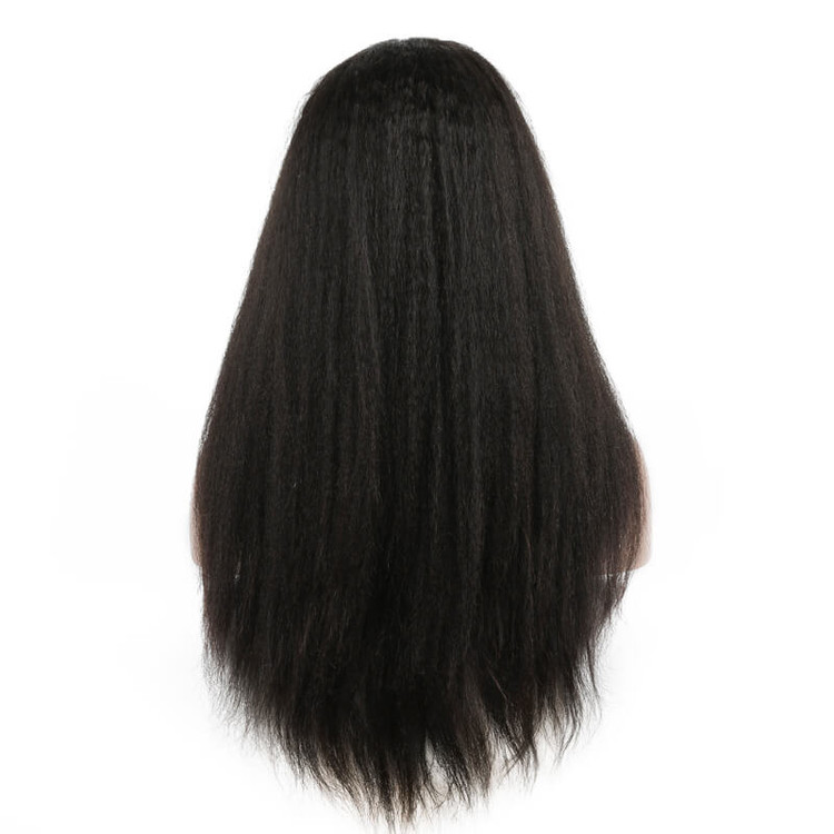 Shiny Kinky Straight Lace Front Wig, Amazing Virgin Hair Wigs 10-26 inch 2
