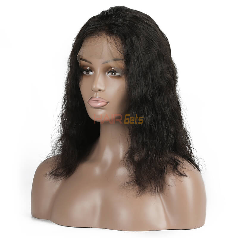 Peruca de renda curta ondulada na frente, perucas de cabelo humano de 8-30 polegadas para mulheres 0