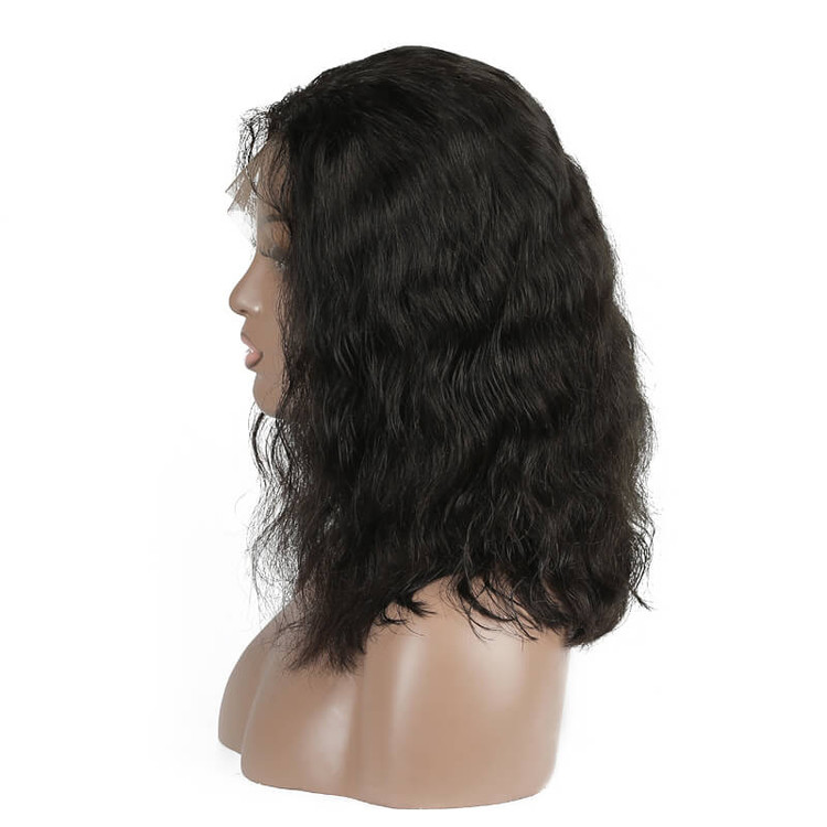 Peruca de renda curta ondulada na frente, perucas de cabelo humano de 8-30 polegadas para mulheres 1