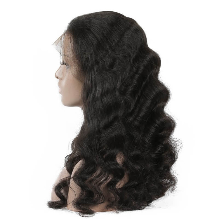 Bästa kvalitet Loose Wave Lace Front Människohår Peruk Soft Like Silk 1