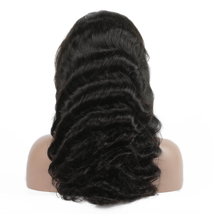 Beste kvalitet Loose Wave Lace Front menneskehår parykk myk som silke 2