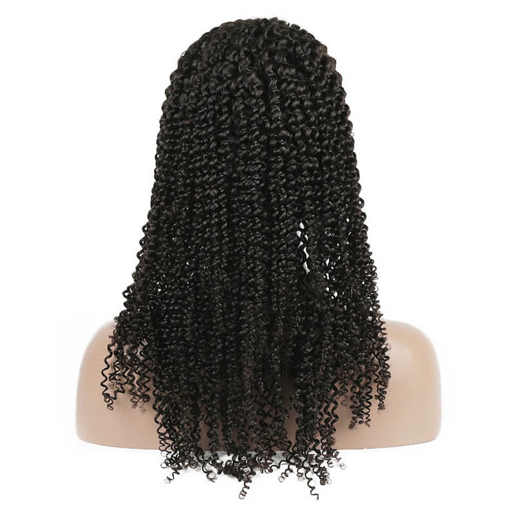 Peruca frontal de renda encaracolada crespa, perucas encaracoladas de cabelo 100% virgem 8A para mulheres 2