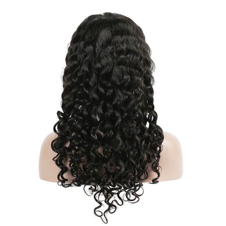 Lace Front Human Hair Water Wave Perücken, 10-30 Zoll glatt 2