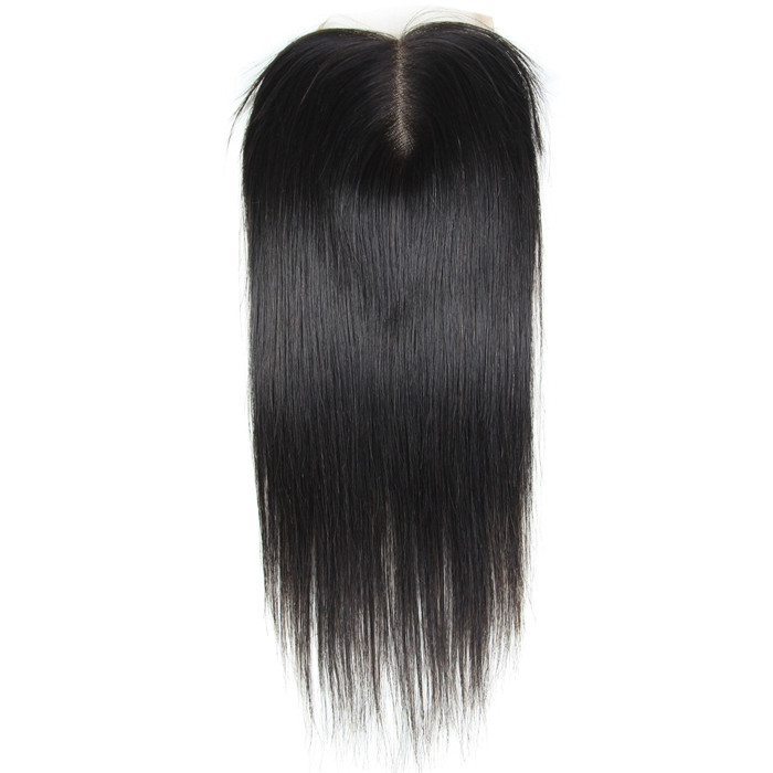 Hot sale Virgin Straight Hair 4x4 Lace Closure Back