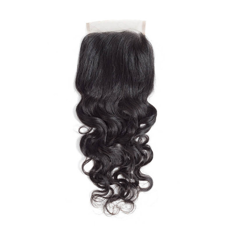 Hot Virgin Hair Natural Wave Blondelukking 4*4 tilbud, 12-26 tommer