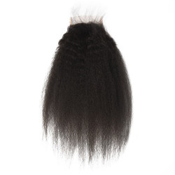 Kinky Straight Lace Closure Made by Real Virgin Hair im Angebot