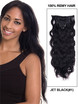 Jet Black(#1) Body Wave Deluxe Clip I Human Hair Extensions 7 stk