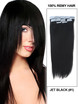 Tape In Remy Hair Extensions 20 pièces Silky Straight Jet Black(#1)