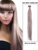 50 stykker Silky Straight Remy Nail Tip/U Tip Hair Extensions Brun/Blond (#P4/22)