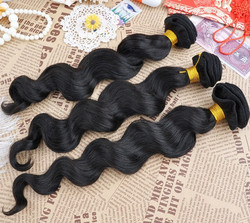 7A Virgin Brazilian Hair Extensions Loose Wave Natural Black bhw039