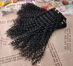 7A Virgin Brazilian Hair Extensions Kinky Curly Natural Black bhw037