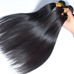 3 Bündel Natural Black 8A Silky Straight Virgin Brasilianische Haarwebart