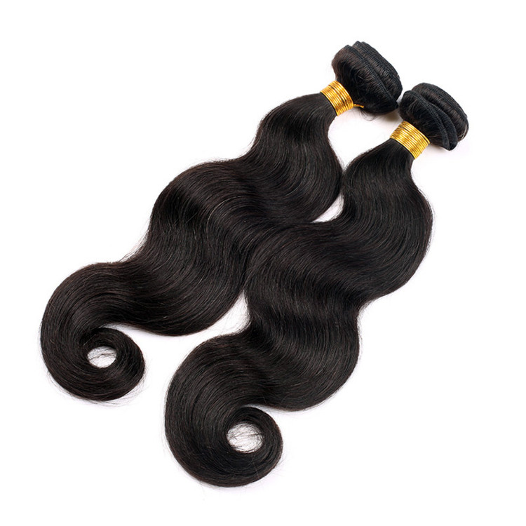 2 stk Body Wave 8A Natural Black Brazilian Virgin Hair Bundles