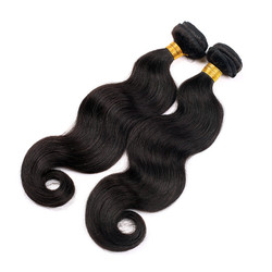 2 pcs Body Wave 8A Bundles de cheveux vierges brésiliens noirs naturels