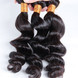 3 stk/parti Natursort 8A Løs Brazilian Virgin Hair Weave