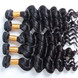 3 Gói Sóng tự nhiên 8A Tự nhiên Màu đen Trinh nữ Brazil Dệt tóc Màu đen Tự nhiên