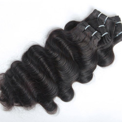 4pcs 7A Cheveux indiens vierges Vague de corps noir naturel