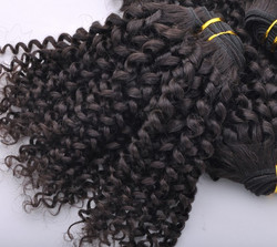 7A Malaysian Virgin Hair Weave Kinky Curl Naturschwarz