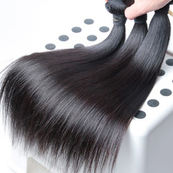 3 pcs 8A Virgin Malaysian Hair Weave Silky Straight Natural Black