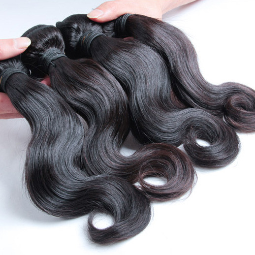 4 peças 8A onda corporal cabelo virgem malaio trançado preto natural