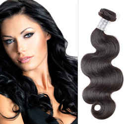 1pcs 7A Virgin Peruvian Hair Extensions Body Wave Natural Black(#1B) phw005