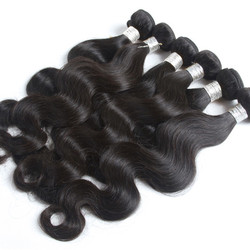 4 Stück 8A Peruanisches Reines Haar Body Wave Weave Natural Black