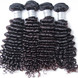 4 pcs 8A Deep Wave Vierge Péruvien Tissage de Cheveux Noir Naturel