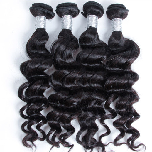 4 paquetes 8A Onda Natural Cabello Peruano Virgen Natural Negro Con Precio