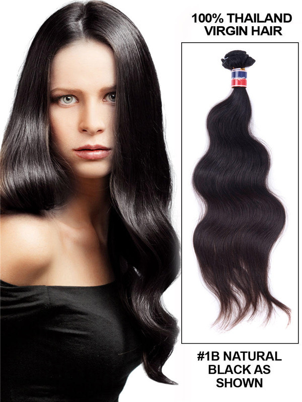 7A Virgen Tailandia Cabello Armadura Cuerpo Onda Natural Negro