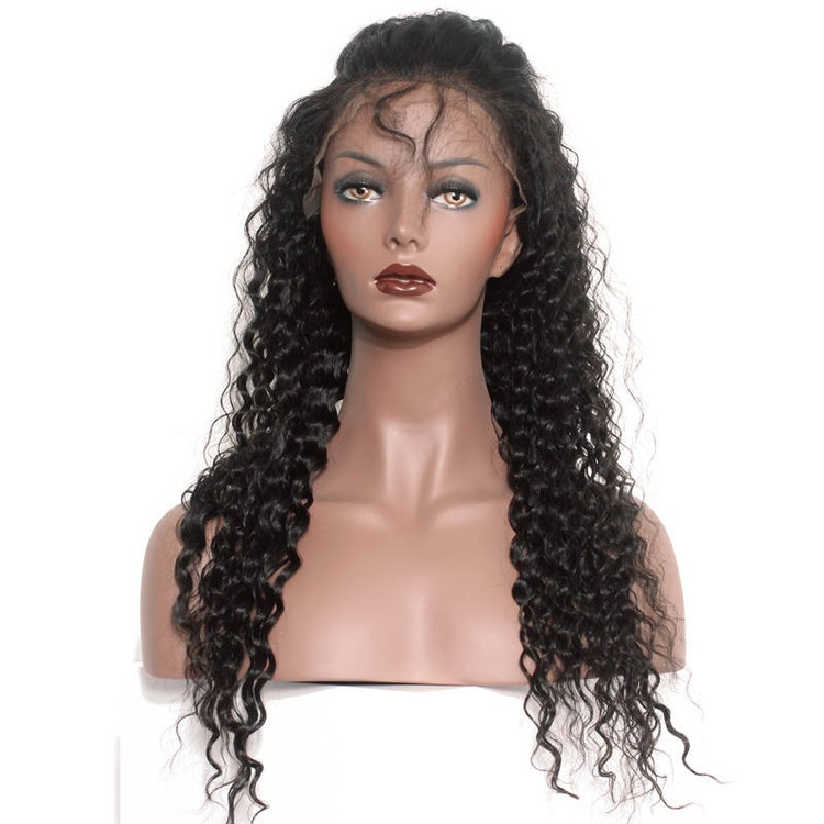 Deep Wave 360 Lace Echthaar Perücke weich wie Seide, 14-28 Zoll 360 Lace Frontal Perücke