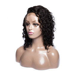 Peruca ondulada frontal curta 360 rendas, perucas de cabelo humano de 10 a 26 polegadas para mulheres