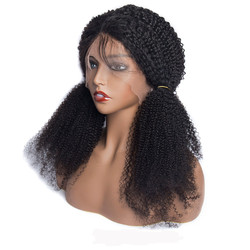 Kinky Curly 360 Lace Frontal Pruik, 100% Maagd Haar Krullende Pruiken 8A Voor Dames