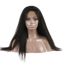 Shiny Kinky Straight Lace Front Wig, Amazing Virgin Hair Wigs 10-26 inch