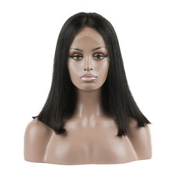 Spets främre Raka Bob Peruker 10 tum-30 tum, Real Virgin Hair Peruk