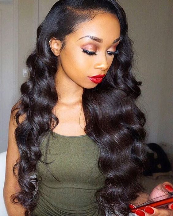 Peruvian body wave hair for a wavy hairstyle